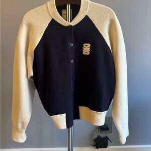 Sandro Black and Cream Cardigan